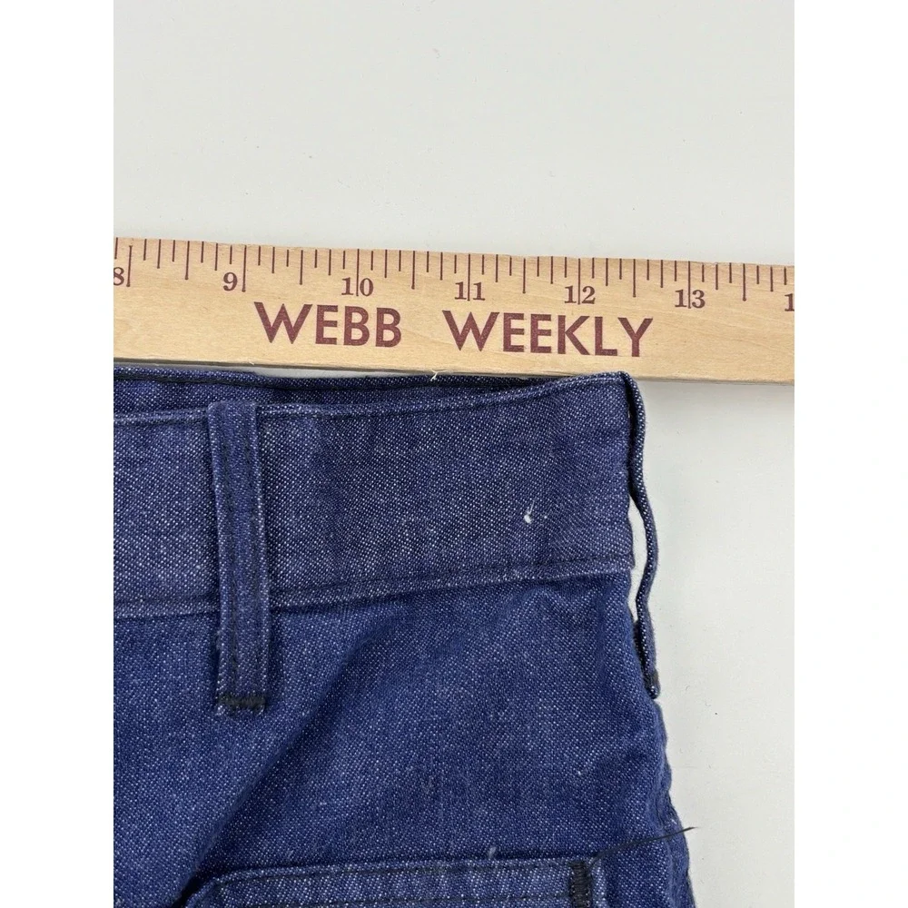 Vintage US Navy Seafarer Pants Bell Bottom Mens Denim Jeans Flare 25x30 Blue